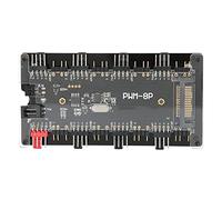 Tnfeeon Argb Hub con Control PWM, Control Remoto de 2 en 1 para Ventilador de Enfriamiento por Computadora, Sincronización de Placa Base para Nerds Técnicos, Color Negro