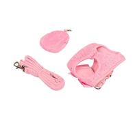 Tnfeeon Arnés para Lindo con Decoración de Lazo de Diamantes de Imitación, Juego de Correa Transpirable para Perros Pequeños y Gatos, Ideal para Paseos Diarios (S)