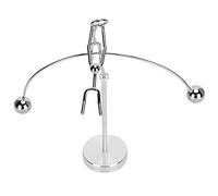 Tnfeeon Art Balance Toy El Péndulo de Equilibrio de Metal Demuestra Principios de Física Perfectamente Construcción de Acero de 6 Pulgadas de Altura para El Alivio del Estrés de la Oficina en El