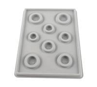 Tnfeeon Bandeja de Diseño de Cuentas, Tablero de Cuentas Ranurado para Encordar Joyas con Precisión con Escala de Medición Superficie de Tela Flocada de Polietileno Liviano 10.2 X 13.8 X 0.6