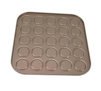 Tnfeeon Bandeja para Muffins Bandeja para Hornear Antiadherente de Acero Al Carbono con 25 Orificios para Panaderos Caseros Tapas Perfectas para Muffins Pizzas Galletas Recubrimiento de Fácil (25