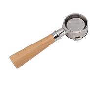 Tnfeeon Barsetto de 58 Mm de Portafiltro sin Fondo con Manija de Madera Sólida, Estructura de Acero Inoxidable, Diseño Extraíble para una Fácil Limpieza, Compatible con 3 Orejas (Madera de haya2