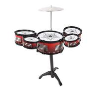 Tnfeeon Batería de Jazz para Niños, Kit de Música Eléctrica de 5 Piezas con Almohadillas Silenciosas, Ideal para Jóvenes Principiantes y Amantes de la Música Rock