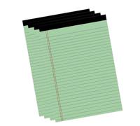 Tnfeeon Block de Notas de Rayas Anchas, A4 Cuadernillos de Colores con | 50 hojas por libro, 27 filas cada página, formato de doble línea roja, parte superior en blanco para titulares,