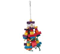Tnfeeon Bloques Multicolores para Pájaros Actividad de Masticación y Búsqueda de Alimento para Cacatúas Guacamayos Loros Juguete para Masticar Accesorios para Jaulas Juguete para Pájaros Grandes