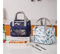 Tnfeeon Bolsa de Almuerzo para Mujer, Bolsa de Asas Más Fresca con Aislamiento Impermeable, Perfecta para la Playa de Viaje de Picnic de Oficina