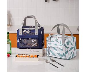 Tnfeeon Bolsa de Almuerzo para Mujer, Bolsa de Asas Más Fresca con Aislamiento Impermeable, Perfecta para la Playa de Viaje de Picnic de Oficina