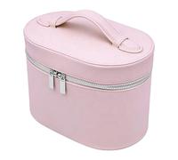 Tnfeeon Bolsa de Maquillaje de Gran Capacidad, Cosméticos de Viaje de Cuero PU con Divisor Desmontable y Amplia Apertura para Mujeres Interior Espacioso para Cosméticos y Productos para el Cuidado