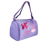 Tnfeeon Bolso de Mano de Ballet Bordado para Niños, Gran Capacidad para Deportes de Danza, Tela de Nailon, Color Morado (Violeta), Tamaño 27x16x20 cm