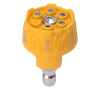Tnfeeon Boquilla de Pulverización 6 en 1 Para Lavadora a Presión - Agua de Alta Presión, Lavado Eléctrico de Variaciones Rápido, Regulada de Acero Inoxidable (Amarillo)