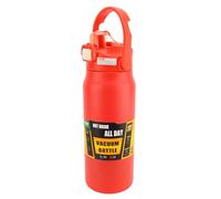 Tnfeeon Botella de Agua Aislada Frasco Térmico Al Vacío de Doble Pared de 1500 Ml Mantiene el Frío 24 Horas Caliente 12 Horas con Tapa de Paja de Boca Ancha Capacidad de 50 Onzas para Gimnasio (rojo)