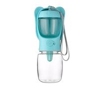 Tnfeeon Botella de Agua Portátil para Perros y Contenedor de Comida 2 en 1 Dispensador de Mascotas de Viaje a Prueba de Fugas para Senderismo, Camping, Actividades Al Aire Libre, (Blue)