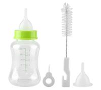 Tnfeeon Botella de alimentación de Leche para Mascotas, Botella de alimentación de Leche de 150 ml para Perros y Gatos, Botella de alimentación con pezón, Cepillo, abrebotellas