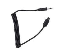 Tnfeeon Cable de Obturador de la Cámara RM-VPR1, Cordón Espiral Estresable, Conexión de Gatillo Remoto a A6500, Equipo de Control Remoto de la Cámara; Material de Aleación de Plástico Negro (#1)