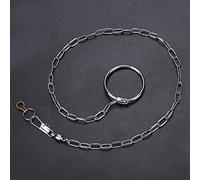 Tnfeeon Cadena de Acero Inoxidable para Pies de Pájaros, Anillo de Tobillo Antiescape para Loros, Movilidad Segura para Pájaros Domésticos, Uso en Exteriores (Loro Gris)