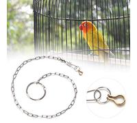 Tnfeeon Cadena de Pie de Pájaro de Acero Inoxidable Herramienta de Entrenamiento Segura para Loros Anillo de Tobillo de Metal Resistente a la Oxidación Previene el Vuelo sin Supervisión Cuatro