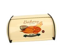 Tnfeeon Caja de Pan de Metal Color Champán Almacenamiento en la Encimera que Ahorra Espacio para Panaderos Domésticos El Almacenamiento Eficiente Maximiza El Espacio de la Cocina El Acabado Metálico