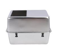 Tnfeeon Caja de para Gatos de Acero Inoxidable con Diseño de Entrada Superior, Prevención de Salpicaduras, Inodoro de Gato Cubierto y Bloqueo de Olor, Inodoro Cerrado para Múltiples
