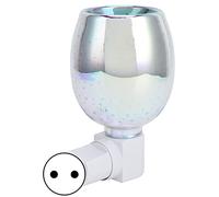 Tnfeeon Calentador de Cera Eléctrico 3D, Calentador de Fragancia Enchufable, Fundidor de Cera sin Humo, Quemador de Aceite Eléctrico de Vidrio, Lámpara Nocturna para el Hogar, (Enchufe