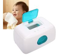 Tnfeeon Calentador de Toallitas para Bebés Alimentado por USB con Dispensador 120 Luz Nocturna Calentamiento Rápido y Uniforme Ventanas Bloqueo Seguro Regalo Baby Shower