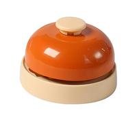 Tnfeeon Campana de Llamada para Mascotas, Material Metálico, Botón Sensible Diseñado para Adiestramiento de Perros y Gatos, Uso a la Hora de la Cena (Orange)