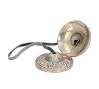 Tnfeeon Campana de Meditación Tibetana Tingsha, Timbre Doble de Cobre Puro para Terapia de Sonido, Bueno para Prácticas de Curación y Atención Plena