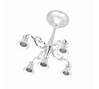 Tnfeeon Candelabro de Metal Vintage de 5 Brazos, Elegante Candelabro para Bodas y Días Festivos, Construcción de Aleación Resistente Que Se Adapta a Conos Estándar, Diseño Retro Clásico Mejora los
