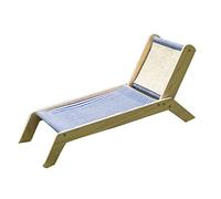 Tnfeeon Cat Beach Silla aumentó Las áreas de Verano con Sisal Scrrpratcher para el área Al Aire Libre del Uso de Madera Al Aire Libre (Silla de Playa)