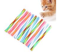Tnfeeon Cat Spring Tube Toy, 10 Piezas Juguete de Tubo de Resorte Plegable para Gatos, Multi-Color, Juguete Interactivo de Nylon Flexible para Mascotas