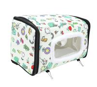 Tnfeeon Cobertizo de Terciopelo, Jaula para Cabaña, Cama para Dormir Esponjosa y Esponjosa, Casa Cálida de Invierno para Conure Lovebird, Periquito, Periquito, Cacatúa, Accesorio para Jaula, Nido de