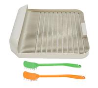 Tnfeeon Cobertura de Gran Tamaño Matera de para Gatos Fácil de Limpieza, Diseño de Doble Capa Previene la Fuga, la Caja de Multifuncional Colchón de la Cama de Gato, la Alfombrilla de (Gris)