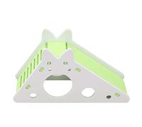 Tnfeeon Colorida Casa para Hámster para Mascotas, Escondite de Madera con Toboganes y Escaleras para Animales Pequeños, Divertido y Hábitat para Hámsteres, Ardillas Jerbos (Green)