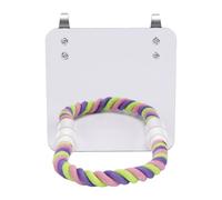Tnfeeon Columpios, Juguete para Masticar Loros, Espejo Acrílico para Jaula de Pájaros Pequeños a Medianos, Accesorio, Espejo para Pájaros con Cuerda de Algodón Colorida, Accesorios para Jaula de