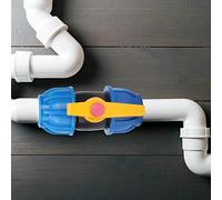 Tnfeeon Conector de Tubería de Agua de PE de 32 Mm, Adaptador de Válvula de Bola Duradero para Tuberías de PVC PPR PE, Accesorio de Conexión Rápida para Aplicaciones Eficientes de Control de Agua