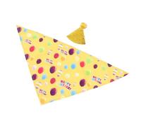 Tnfeeon Conjunto de Ganso de Feliz Cumpleaños Ropa de Ganso de Césped para Estatua de hasta 23 Pulgadas con Sombrero de Cumpleaños Brillante Bufanda Amarilla 3 Piezas Decoración de Fiesta de Jardín