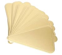 Tnfeeon Conjunto de Pastel de Papel Dorado Ambientalmente Amigable con el Shell a Base de Cupcake de 300 Piezas para Mostrar Mini Galletas, 4.7x3.1in Herramienta de Visualización de Postres para