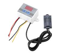 Tnfeeon Controlador de Interruptor de Higrómetro Digital Sensor de Humedad de Alta Precisión 0~99% HR para la Logística de Almacén de la Oficina (12V)