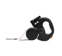 Tnfeeon Correa para Perros, Portabilidad Correa Retráctil Doble Luz Nocturna Inteligente Administre Dos Mascotas Agarre Ergonómico Y Cómodo Cerradura de Seguridad con un Solo para