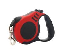 Tnfeeon Correa Retráctil para, 5m, Mango Antideslizante Telescópico Automático, Patrón de Hueso, Correa Portátil para Caminar para Perros Pequeños y Medianos Al Aire Libre (Rojo)