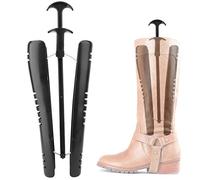 Tnfeeon Cortadora de Zapatos Mujeres de Plástico Negro con Grueso para Botas Soporte Diseño Colgante Hangable Diseño Antiet Metal Altura de la Bocina de Caña 12.6in 1 par