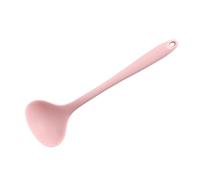 Tnfeeon Cucharón de Sopa de Silicona de 11,2 Pulgadas, Utensilio de Cocina Antiadherente Resistente Al Calor con Agarre Cómodo, para Recoger, y Servir Comida Caliente (Rosada)