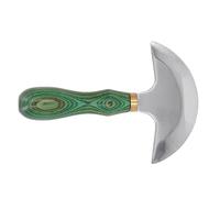 Tnfeeon Cuchillo de Cabeza Redonda Acero Inoxidable de Madera de Alta Nitidez Cuchillo Artesanal de Cuero de Fácil Control para Corte de Cuero Recorte