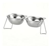 Tnfeeon Cuenco de Comida para Gatos Inclinado de 15 Grados de Acero Inoxidable con Patas Antideslizantes para Gatos Perros Protección del Cuello Diseño Ergonómico Cuenco Elevado para de 5,31 (9334