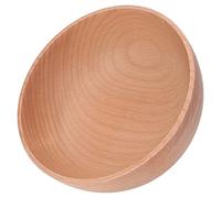 Tnfeeon Cuenco de Madera para Ensalada, Cuenco Redondo de Madera de Haya para el Hogar, Cocina, Comedor, Ensalada, Pasta, Cereales, Presentación de Frutas, Material Natural, Encanto Rústico, Cuidado