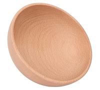 Tnfeeon Cuenco de Madera para Ensalada, Cuenco Redondo de Madera de Haya para el Hogar, Cocina, Comedor, Ensalada, Pasta, Cereales, Presentación de Frutas, Material Natural, Encanto Rústico, Cuidado