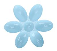 Tnfeeon Cuenco para Gatos con Diseño de Flores, Plato de Alimentación para Múltiples Mascotas, Fácil Limpieza, Tamaño Grande para Gatos y Perros, Material de PC Apto para Alimentos, 16,3 X 16,3 (BLUE)