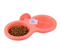 Tnfeeon Cuenco para Perros Colgantes, Cuencos Dobles para Mascotas Colgantes Jaula para Gatos para Perros Tazón para Colgar Alimentador de Agua para Alimentos para Gatos pequeños(Rosado)