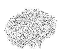 Tnfeeon Cuentas de Letras Blancas, Juego de Manualidades de Alfabeto con Enhebrado Fácil para Diseños de Ortografía Claros, 1000 Piezas de Cuentas Acrílicas Redondas de 4 Mm, 4,8 Onzas, Suministro a