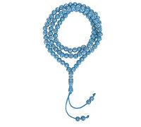 Tnfeeon Cuentas de oración Musulmanas Doradas, Cuentas de Rosario islámico, Herramienta de oración de adoración, 99 Granos, Suministros de Resina para la religión(Azul)