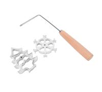 Tnfeeon de Madera Impresión de Pasteles Molde de Repostería para Galletas Accesorios para Hornear para Galletas Moldes para Gofres de Aluminio para Postre Embudo Kit para Hacer Pasteles para Cocina